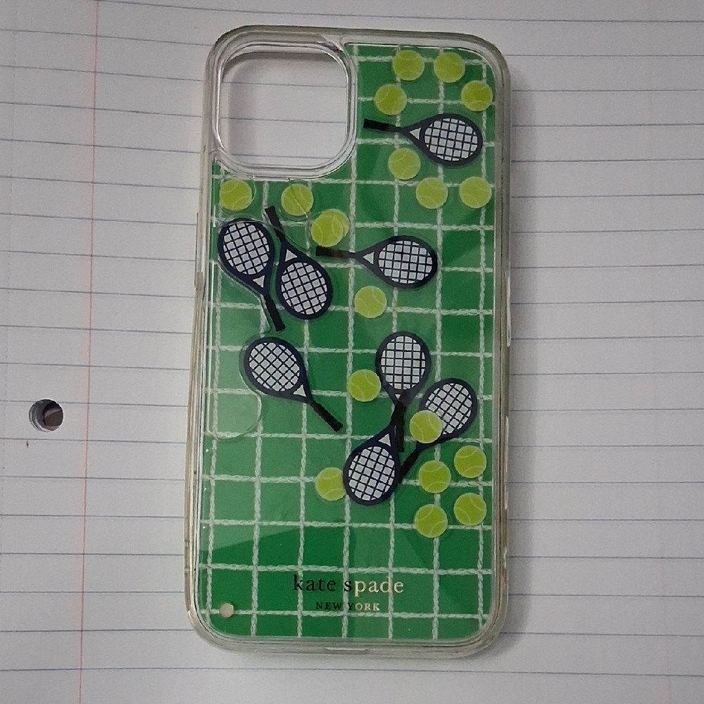 kate spade Courtside Liquid Floating Tennis Ball Confetti iphone 13 Phone Case - Picture 2 of 4